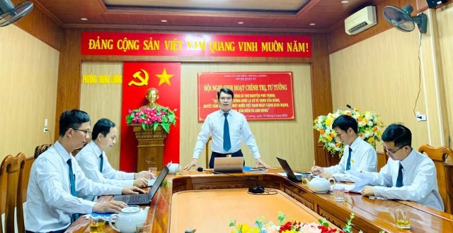 100% chi bộ trực thuộc Đảng bộ phường Trung Lương tổ chức sinh hoạt chuyên đề nội dung bài viết của Tổng Bí thư Nguyễn Phú Trọng